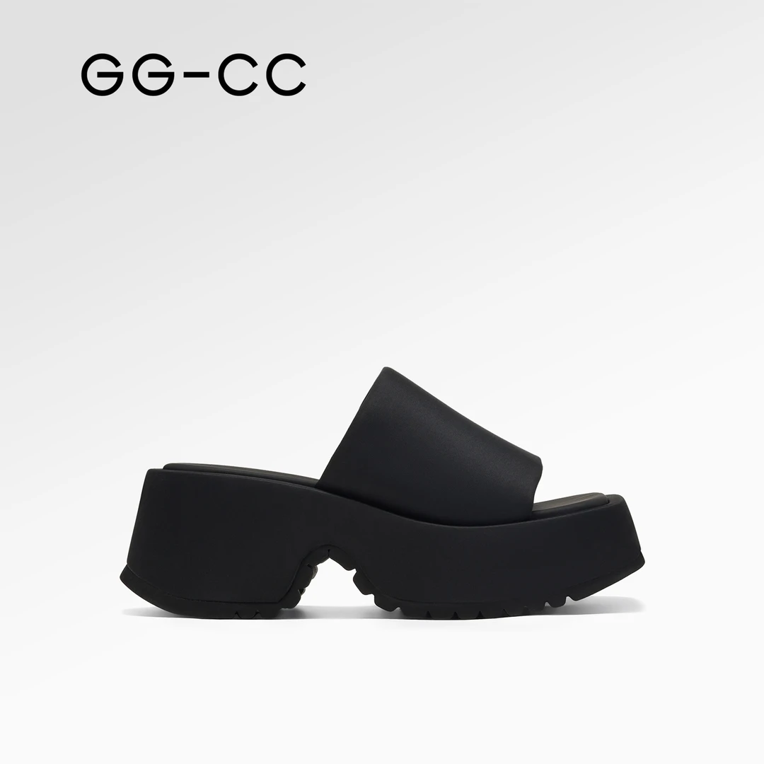 GG-CC【港岛之夜】2025夏季新款时尚厚底增高拖鞋女7603