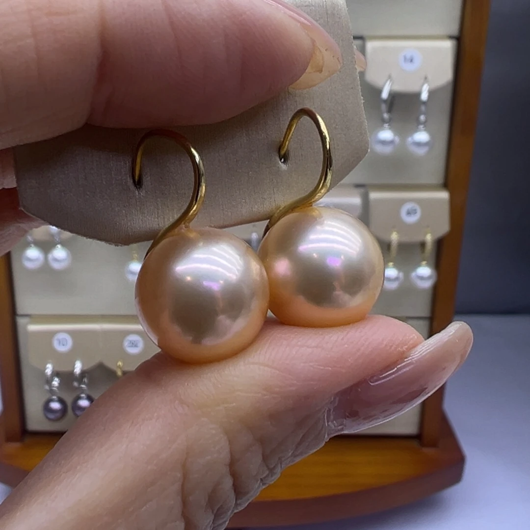 淡水珍珠耳饰银S925镶嵌