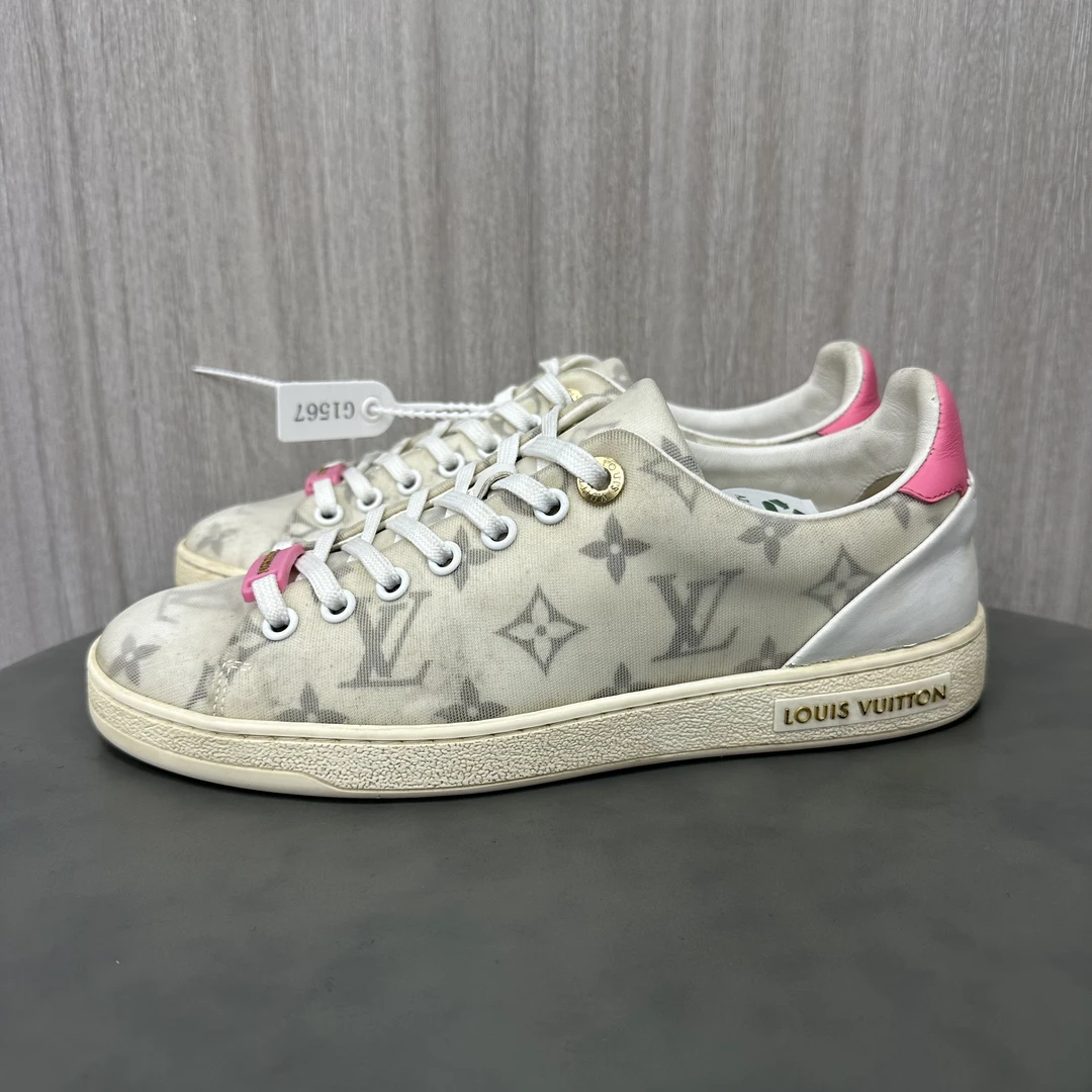 90新 LouisVuitton/路易威登 37码 灰粉 低帮板鞋