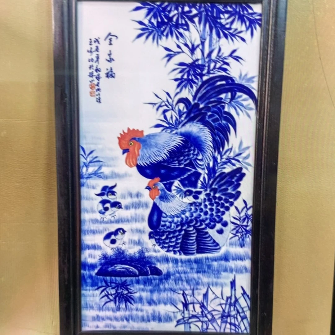 瓷片90*55*1景德镇瓷板画柴窑烧制