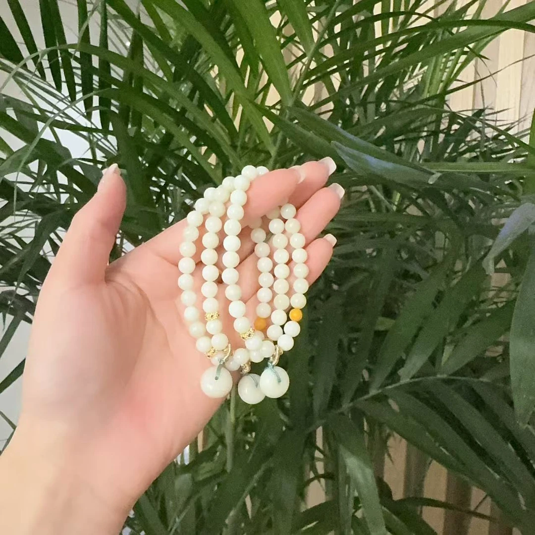 2409251630  WWX  和田玉圆珠diy手链 044 （多样性发其一）