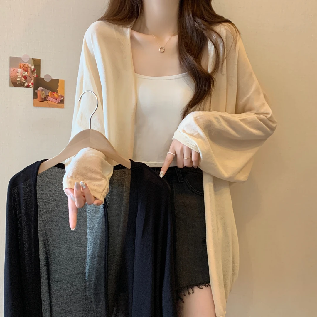 大码2025夏季新款针织外披开衫宽松版型超质感百搭防晒外套