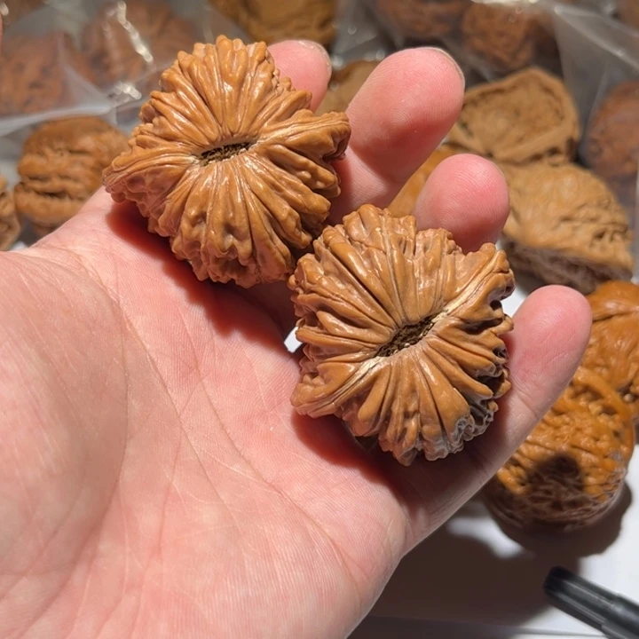 小***威桃核把件狮子头核桃