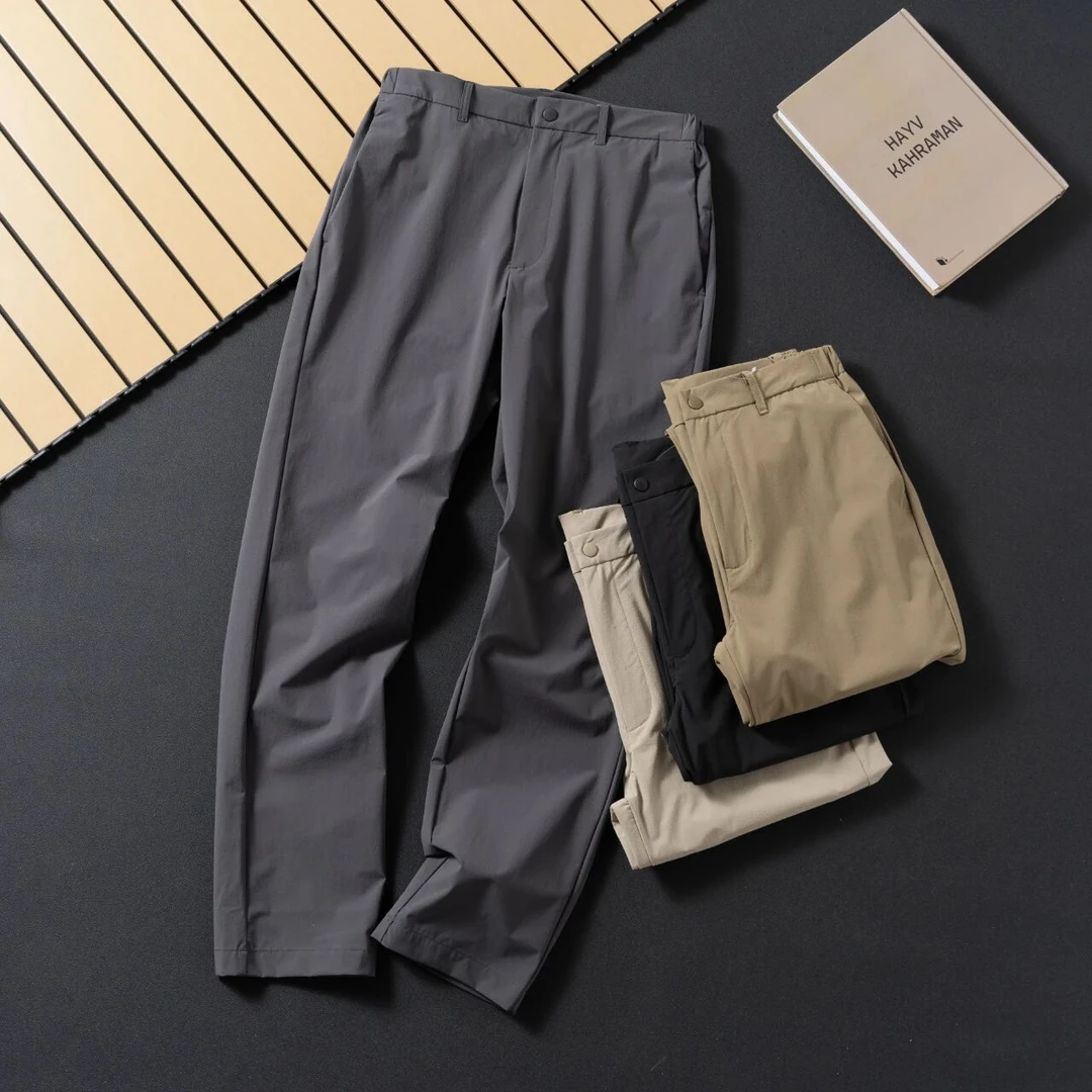 男士春秋款松紧腰商务通勤休闲速干裤户外防泼水透气弹力运动裤