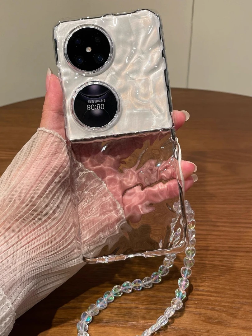 波浪纹purax适用华为pocket2手机壳新款p50pocket折叠屏荣耀vflip