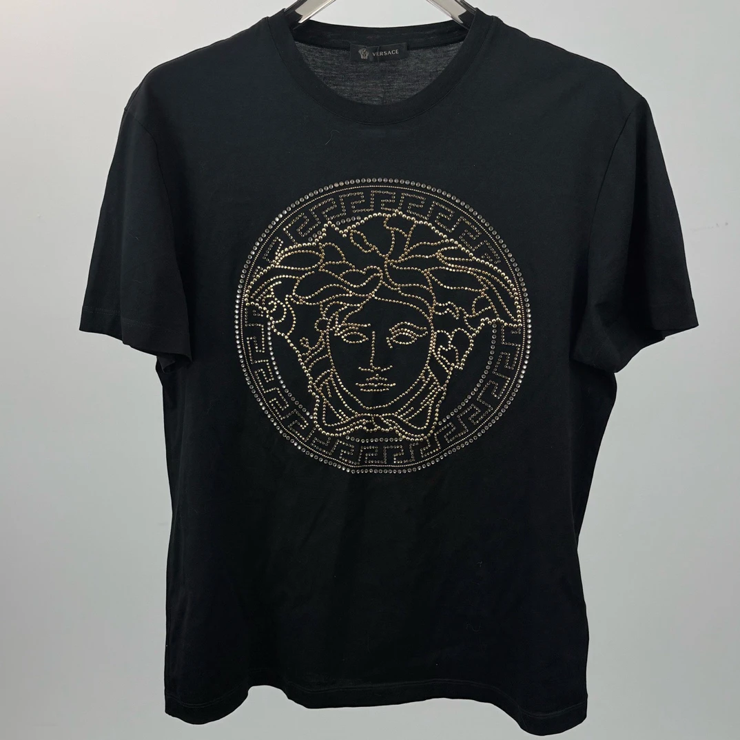 99新 VERSACE/范思哲 VERSACE范思哲美杜莎人像水钻短袖M码 13817