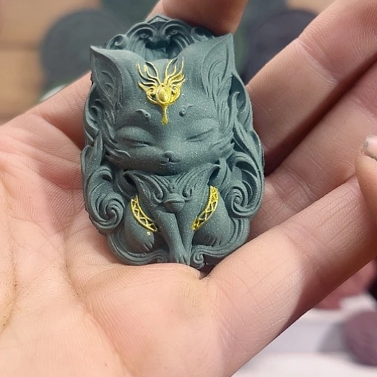 泥塑绿茶香方九尾狐福利价