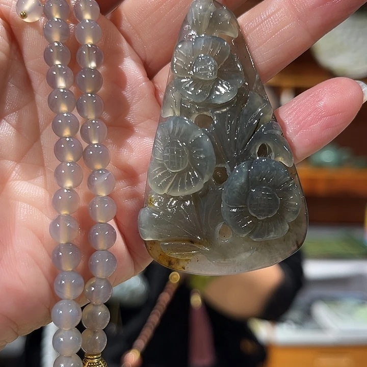 未镶嵌岫玉毛衣链