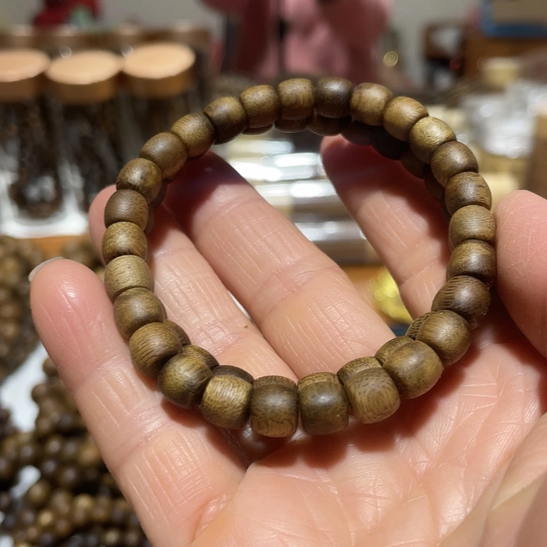 沉香手串鼓珠7mm单圈多样拍一