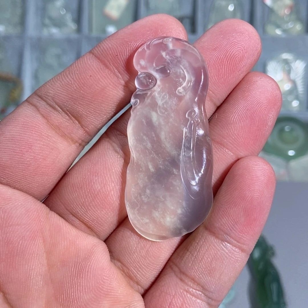 蠕***蛆蛇纹石玉合金颈饰