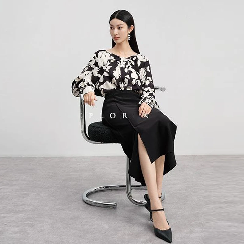 【香Y】气质优雅洋气女人味长袖小衫2025春季商场专柜女装