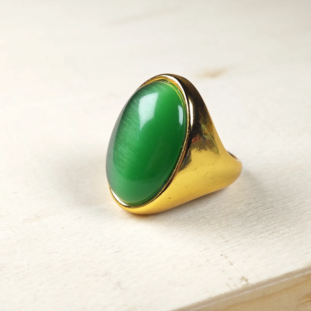 S050 精美蛋面戒指戒圈男女同款