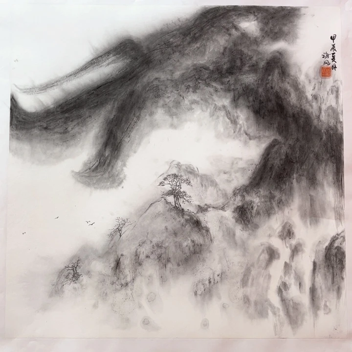 国画花鸟的翅膀和翅膀都是70.70