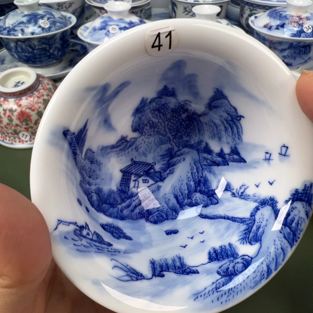 陶瓷景德镇纯手工纯手绘茶具木木41