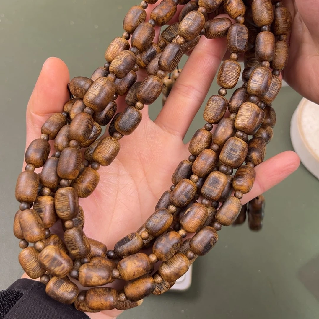 沉香手串海南老白棋沉水浮留疤多圈多样性发一条35g➕