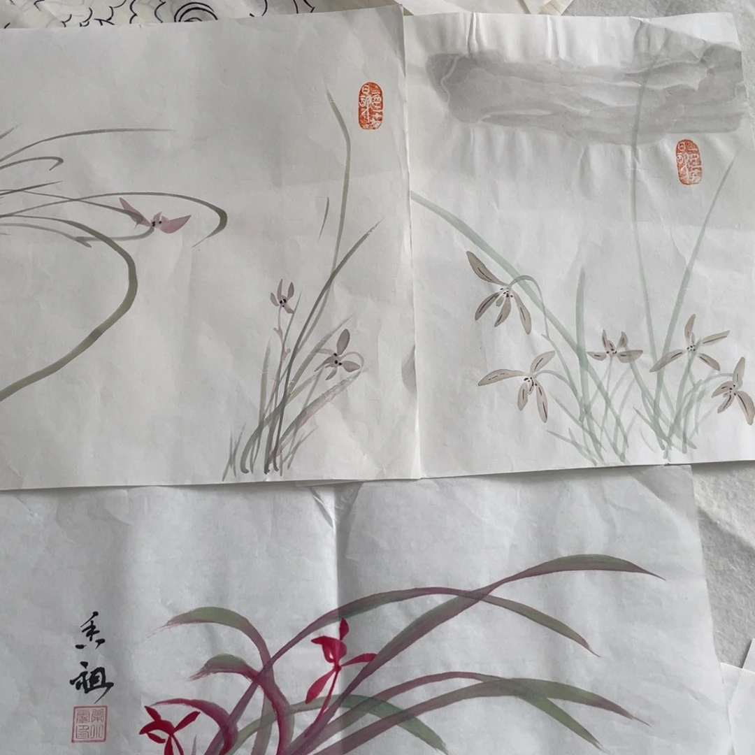 国画沈微老师绘画