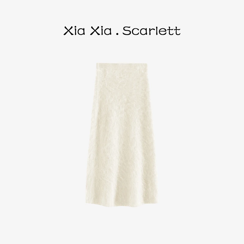 【柔情旋律】涌动智感 含羊毛遮肉显瘦半身中长裙新 XX-ZJ