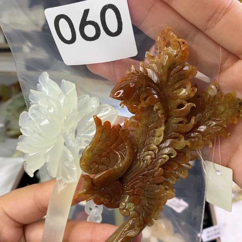 【闪购商品】岫玉发饰未镶嵌延