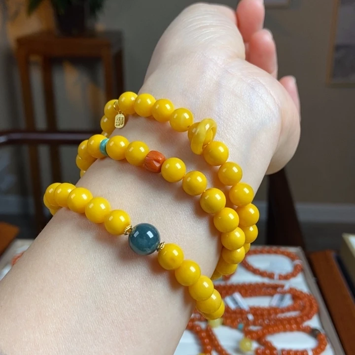 琥珀手链未镶嵌蜜蜡手串8