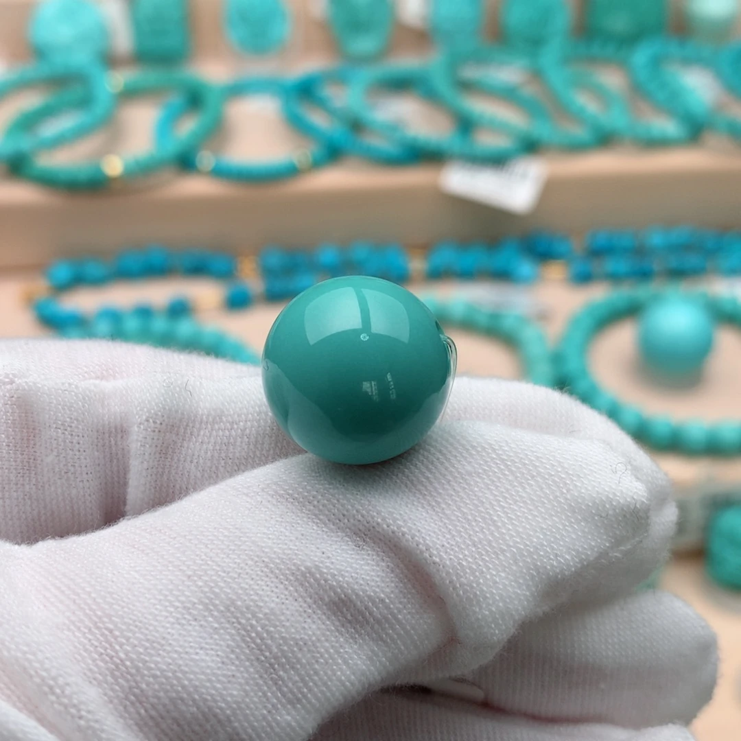 绿松石未镶嵌珠宝奇石15.8mm