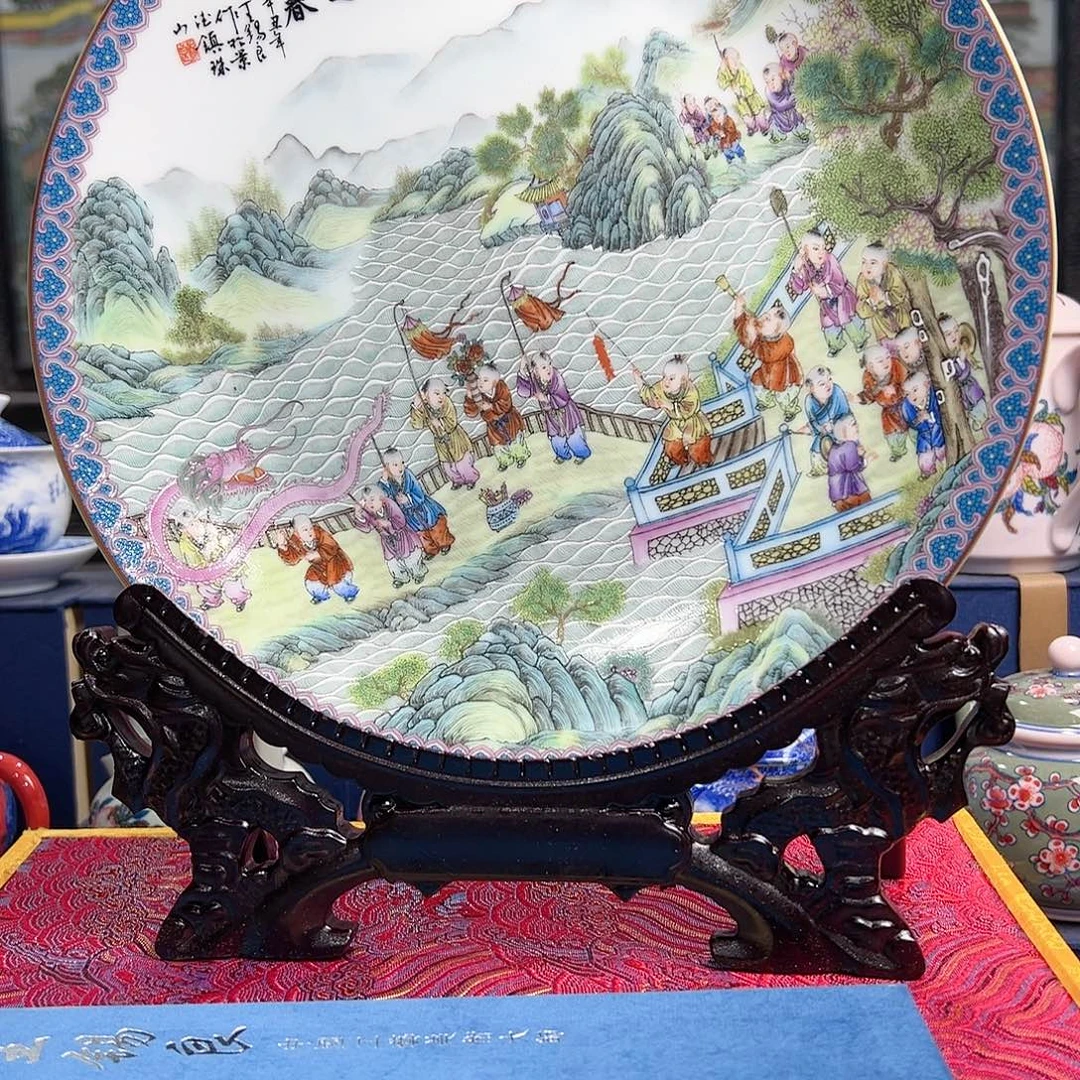 陶摆件景德镇陶瓷赏盘