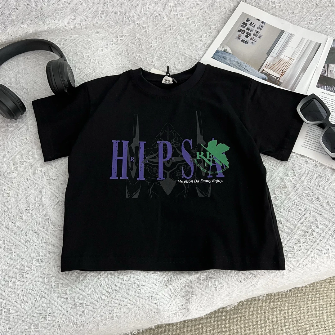 2025年夏季新款儿童短袖休闲百搭宽松时尚洋气10185机甲短袖