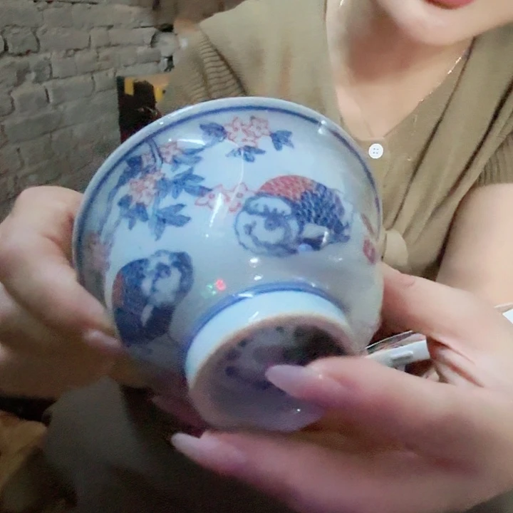 摆件景德镇高温陶瓷胖头鱼