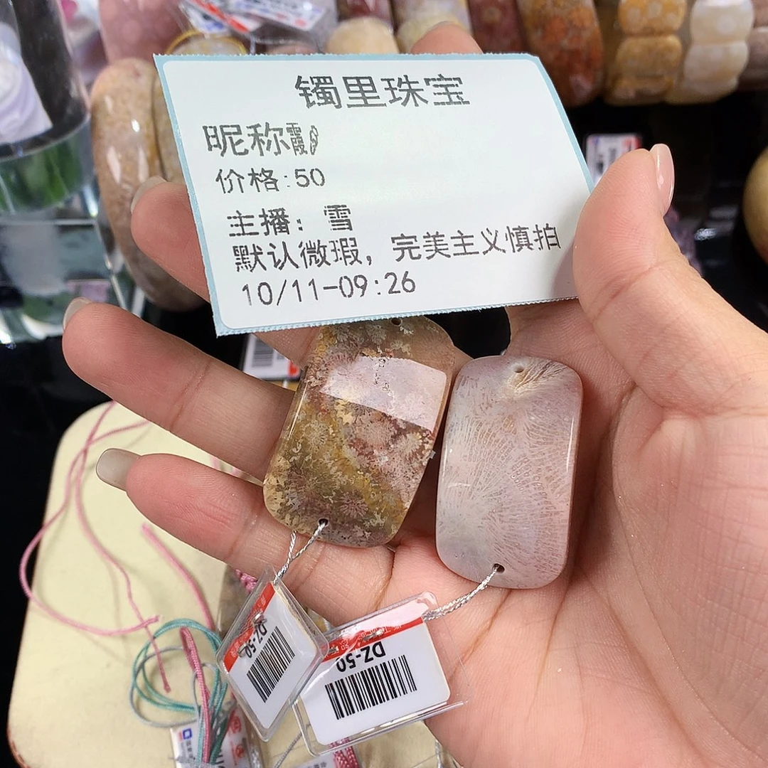 霞****硅化珊瑚（珊瑚玉）未镶嵌吊坠(赠链)