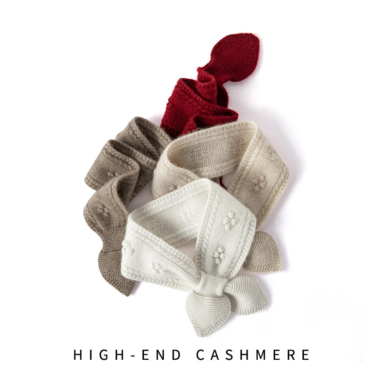 B22 正品 纯山羊绒小围巾领巾 秋冬护颈椎女柔软更保暖小围脖暖和