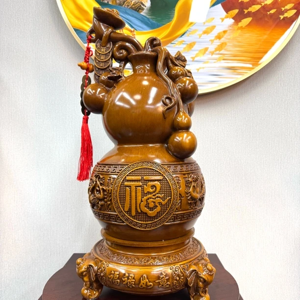 25A新款福禄如意大葫芦客厅办公室摆件乔迁送礼