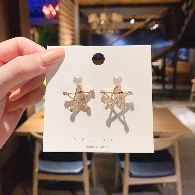 合金仿珍珠耳饰 时尚饰品百搭耳钉e120