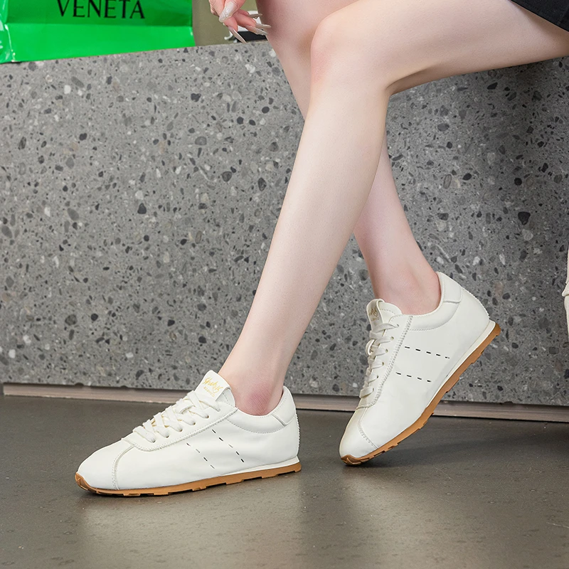 2025新款阿甘鞋软底软面头层牛皮舒适透气运动休闲女单鞋百搭夏季