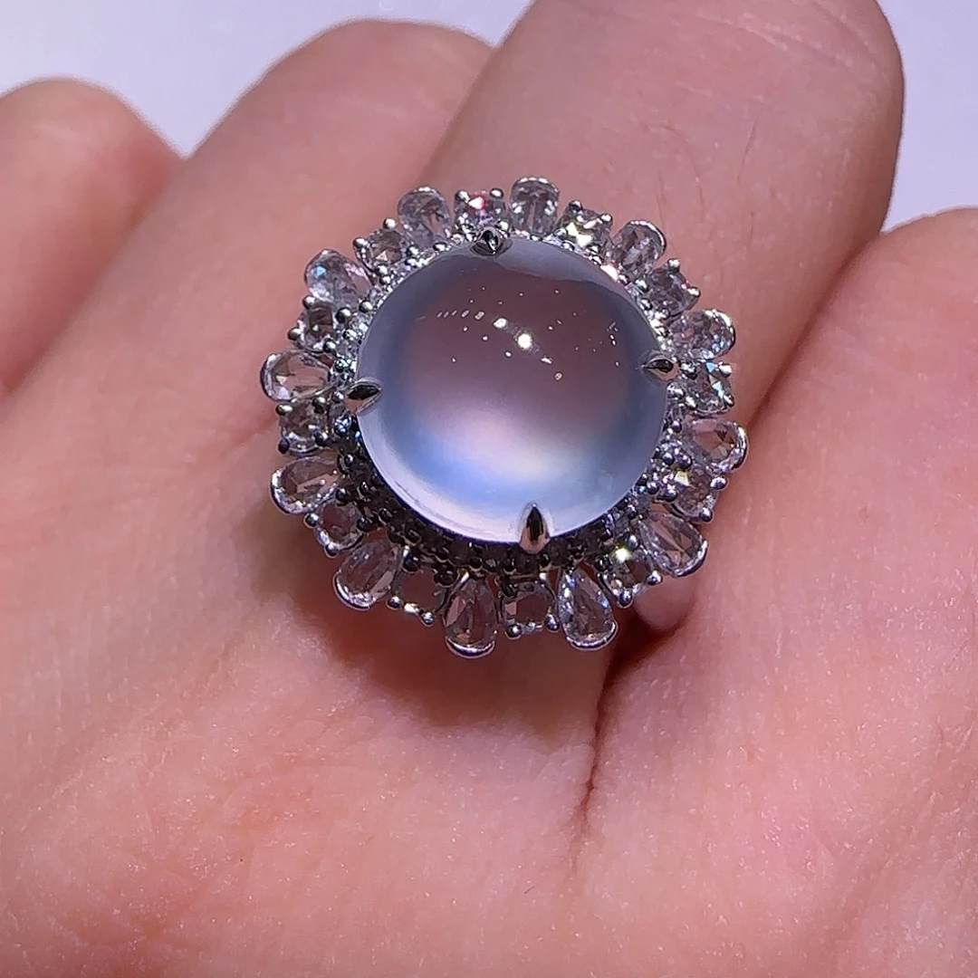 翡翠戒指18K金镶嵌C****l戒指