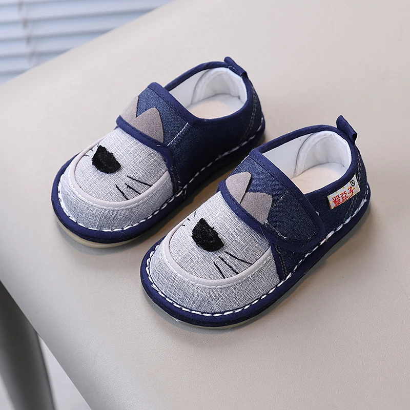 儿童千层底布鞋宝宝室内鞋幼儿园软底男童布鞋防滑手工透气春秋鞋