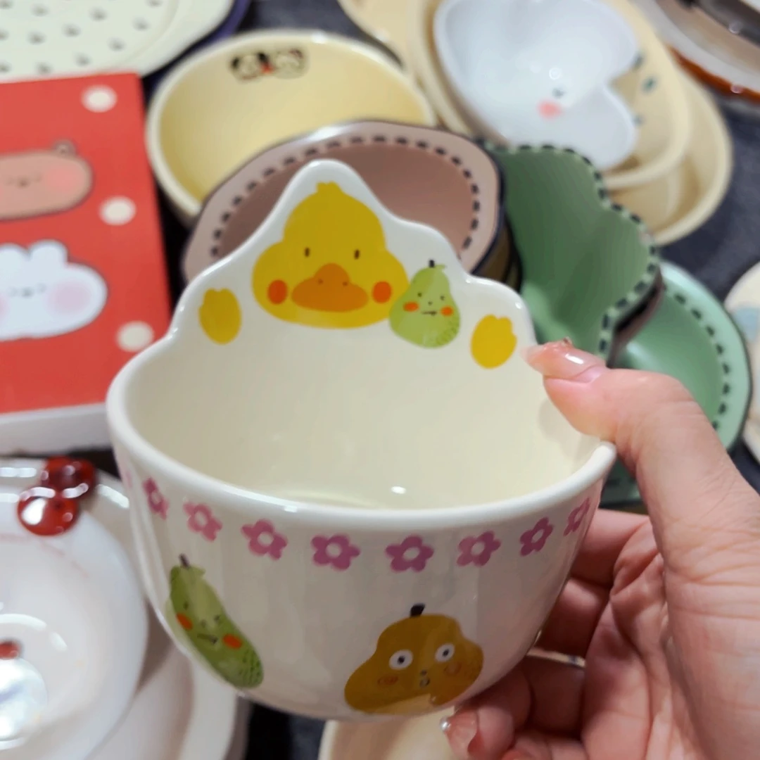 陶瓷小黄鸭冰激凌碗全品