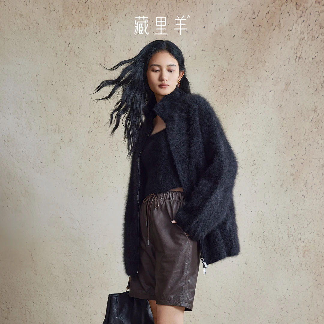 藏里羊【北美小动物毛毛】“反转梦境”男女同款 立领双面穿外套M1782