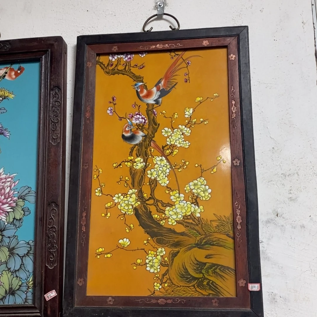 瓷片60*37*1景德镇瓷板画柴窑烧制