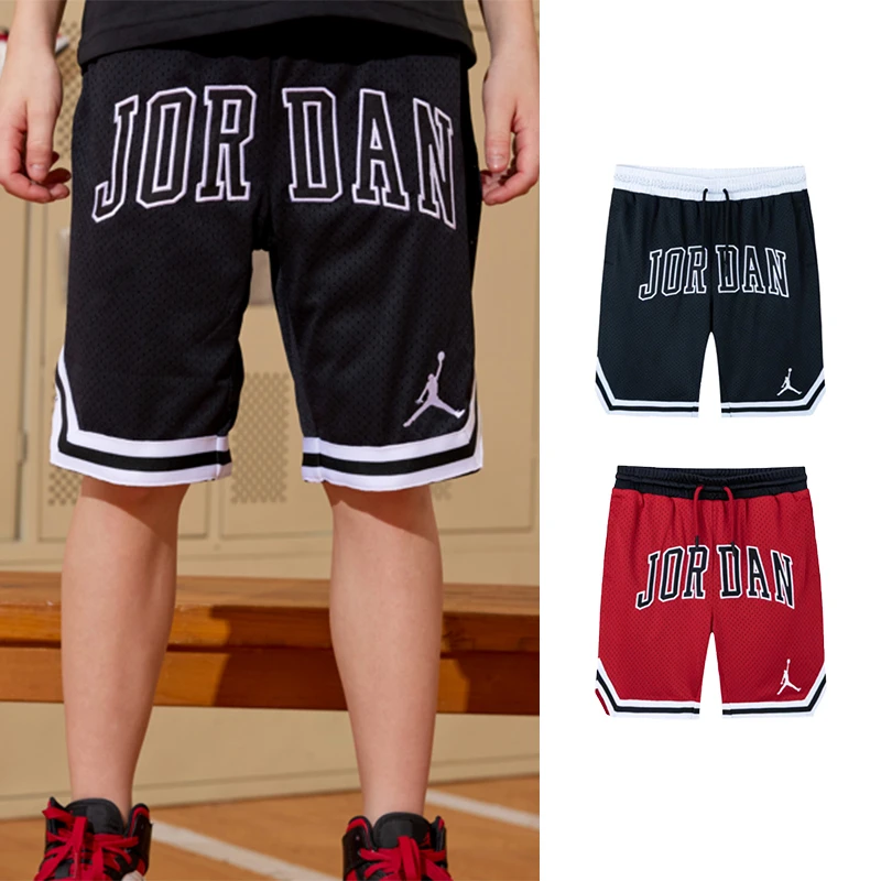 【官方旗舰】AIR JORDAN童装男童夏季运动五分裤速干篮球跑步裤5380