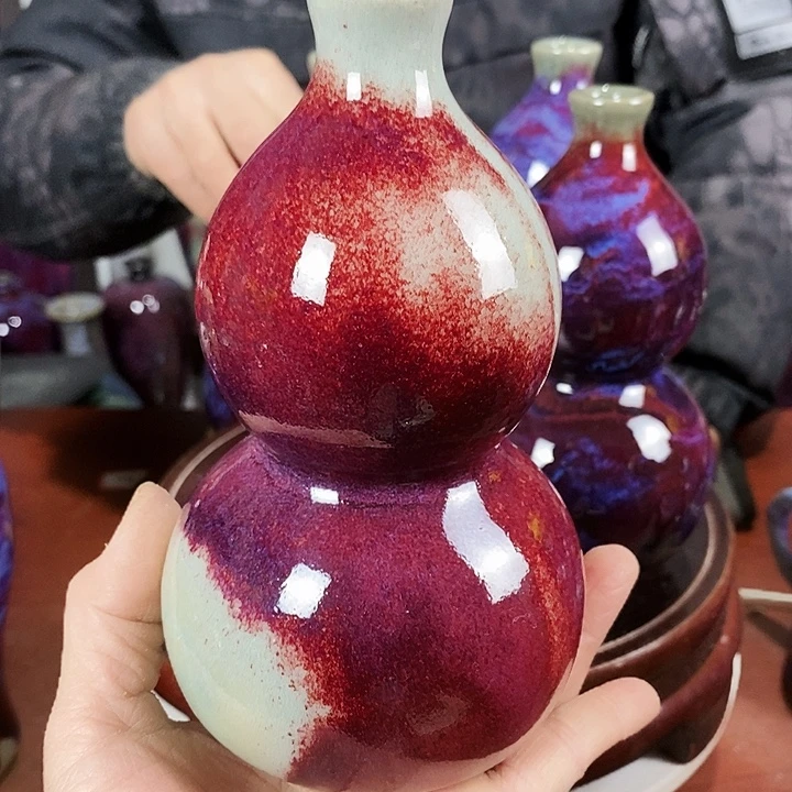 尚峰钧窑作品葫芦瓶