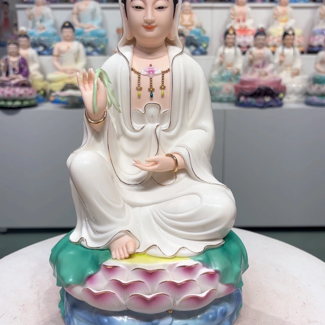 摆件瓷摆件观音13吋