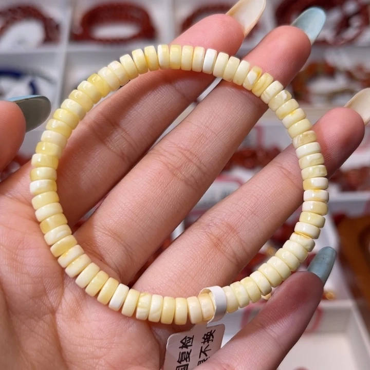 蜜蜡未镶嵌手链蜜蜡精工直切药片5.5mm