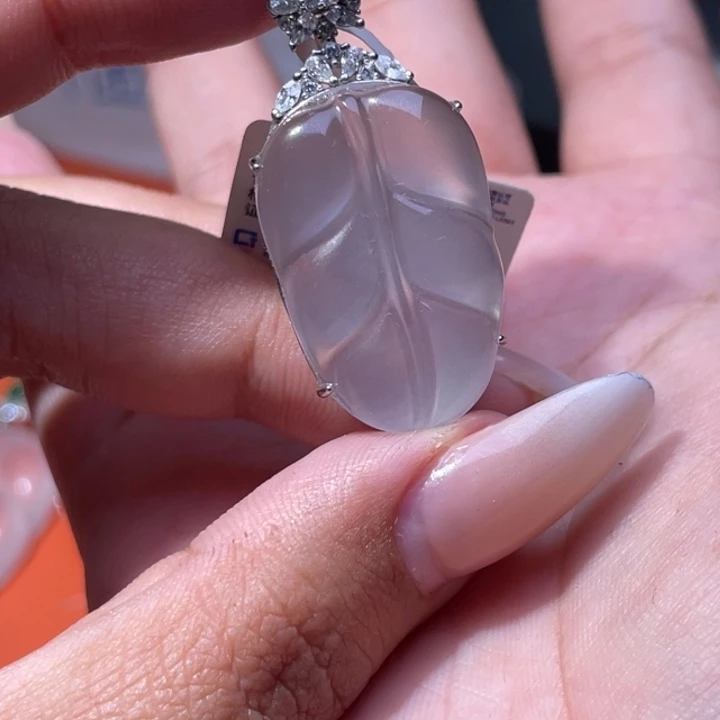 石英岩玉银S925镶嵌颈饰