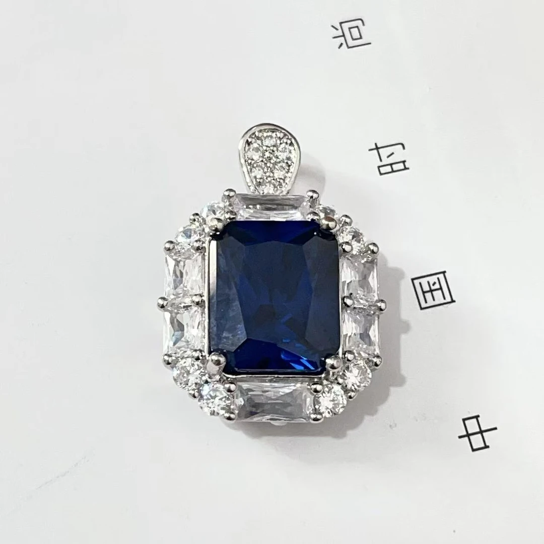 【清梧云初】蓝宝石吊坠844