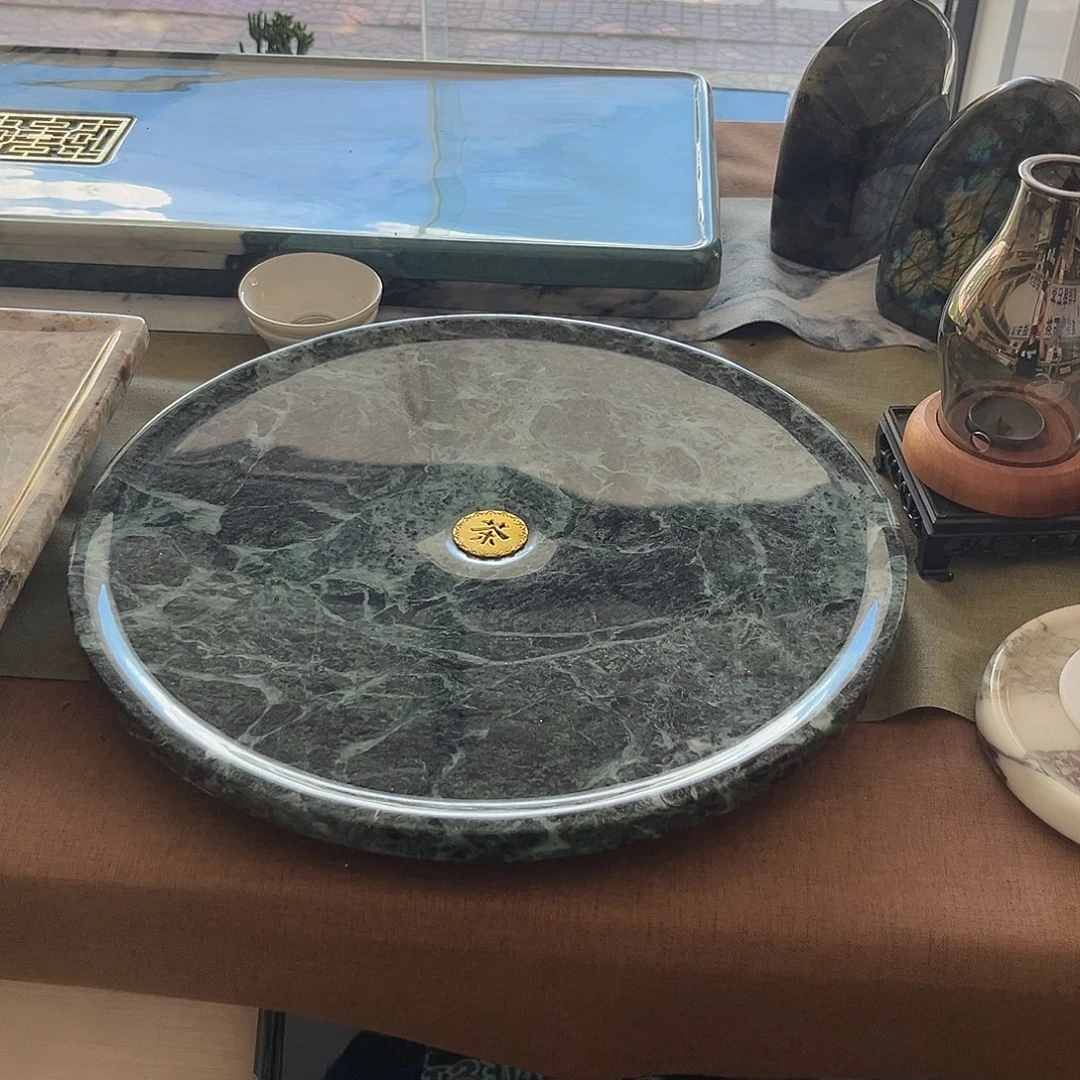普拉达绿奢石茶盘38直径