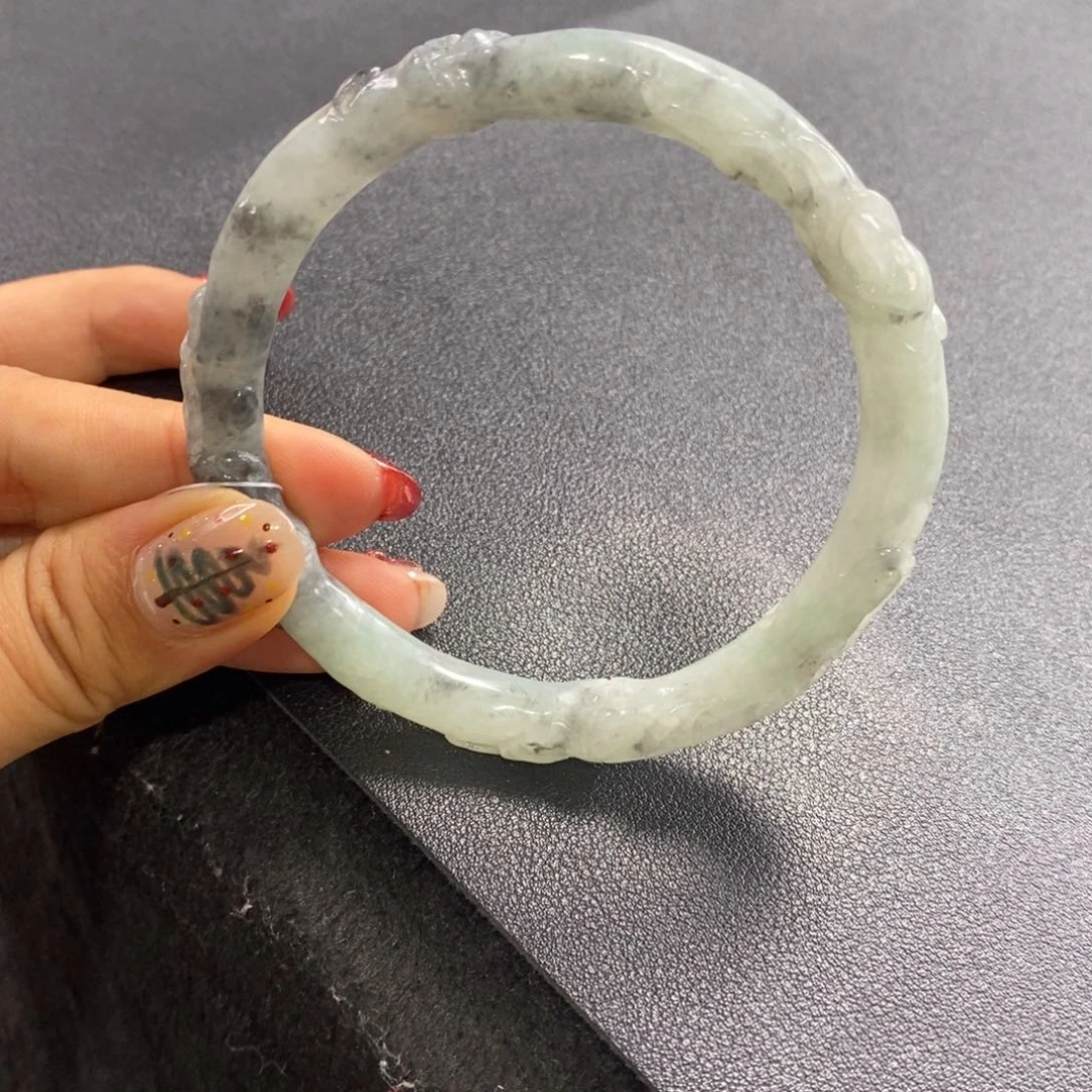 【闪购商品】未镶嵌手镯翡翠62.2-8.7-6.5