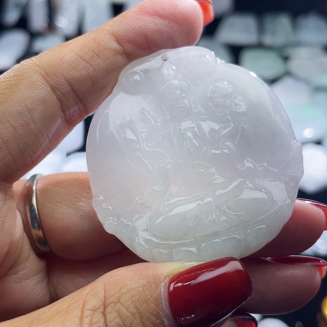 翡翠未镶嵌颈饰千手