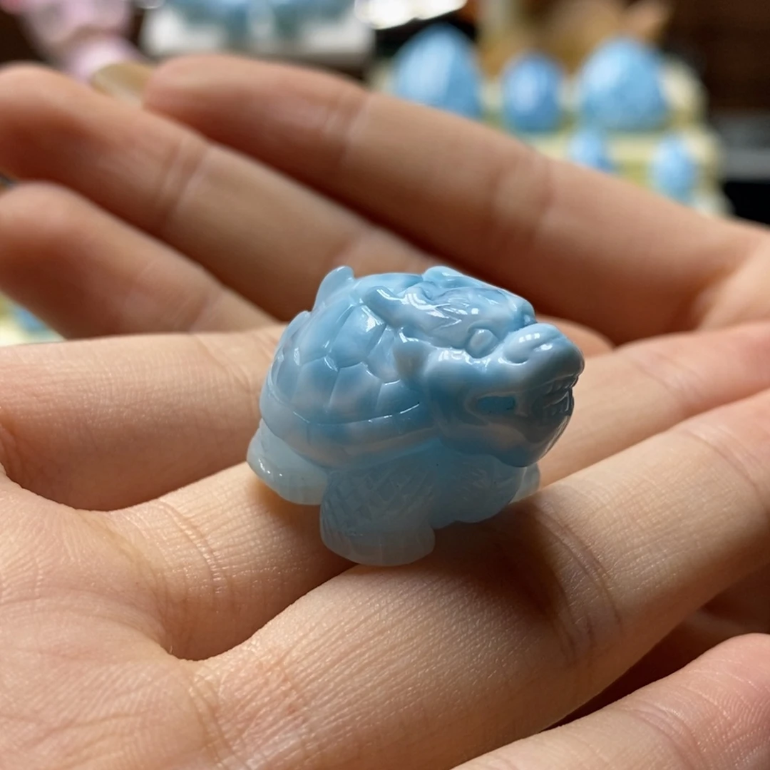 针钠钙石（海纹石）未镶嵌颈饰龙龟