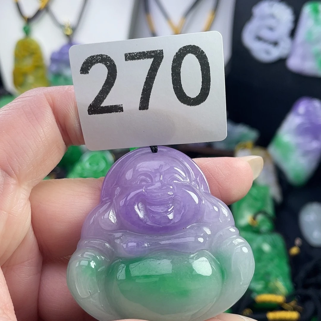 翡翠未镶嵌吊坠(赠链)