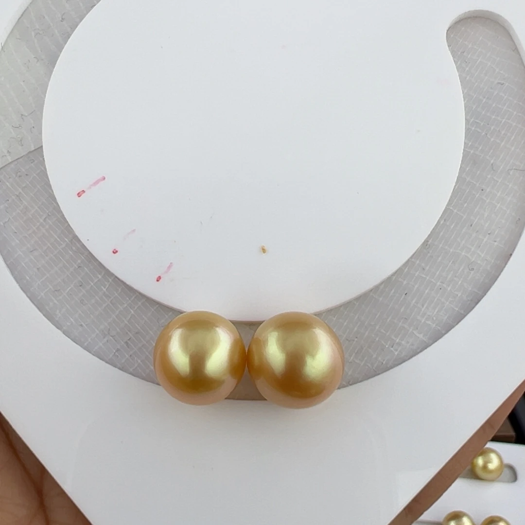 周***舟海水珍珠裸珠南洋金珠