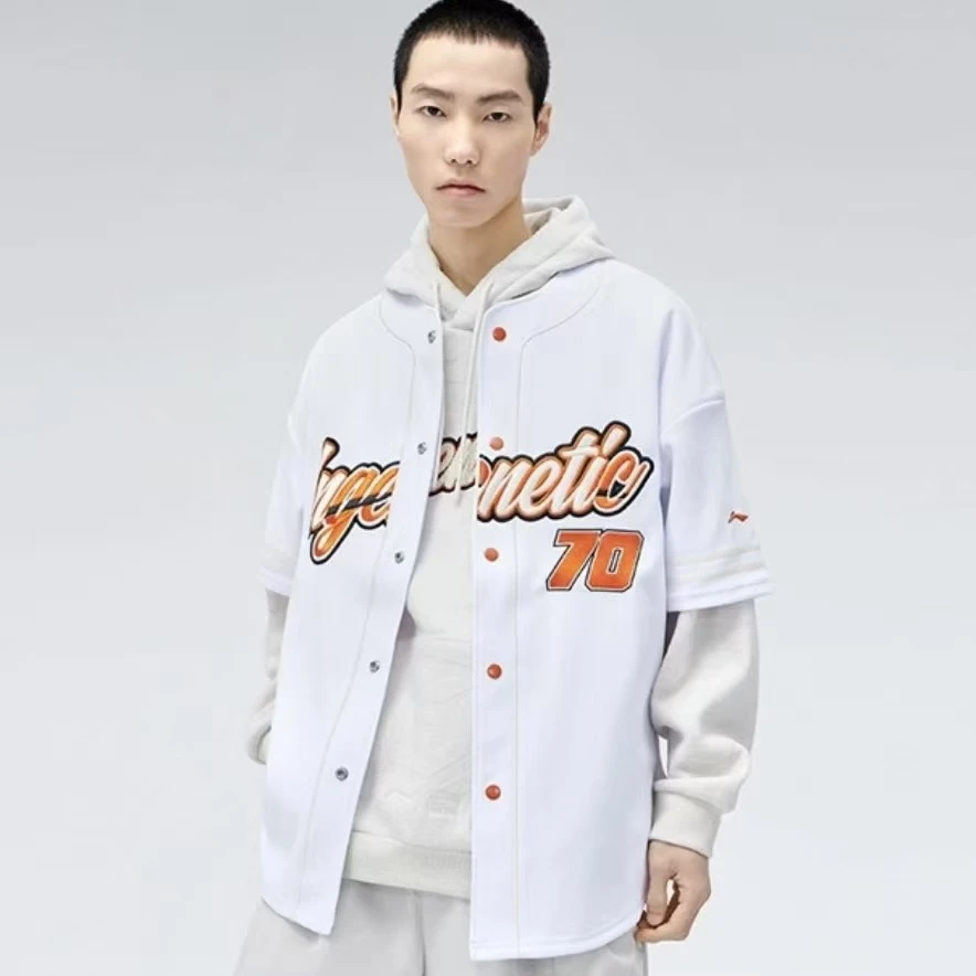 LNG47 中国选手联名男子复古美式棒球服短袖外套 LFDR013-3 DR013